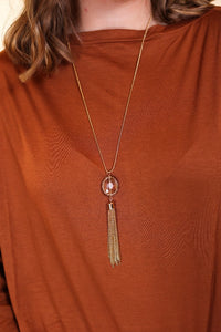 Gold Tassel Necklace