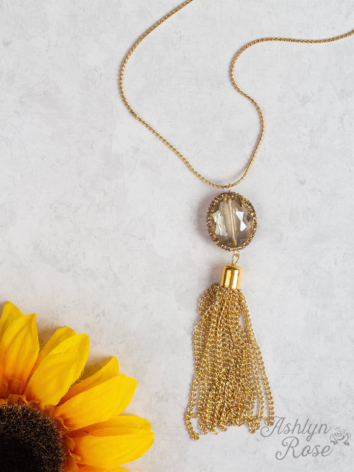 Gold Tassel Necklace