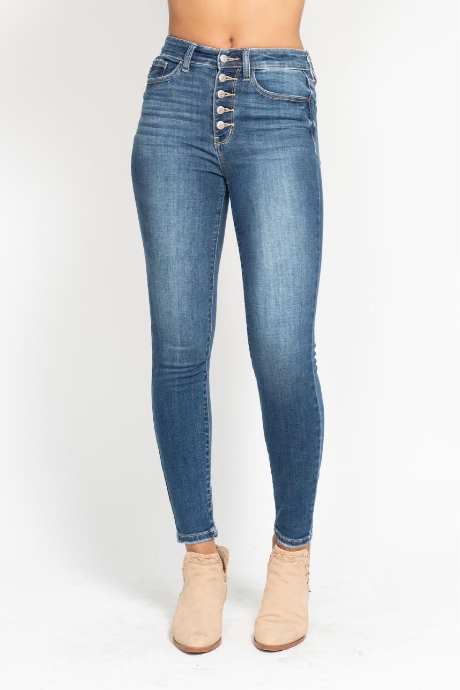 Judy Blue High Rise Skinny Button Fly