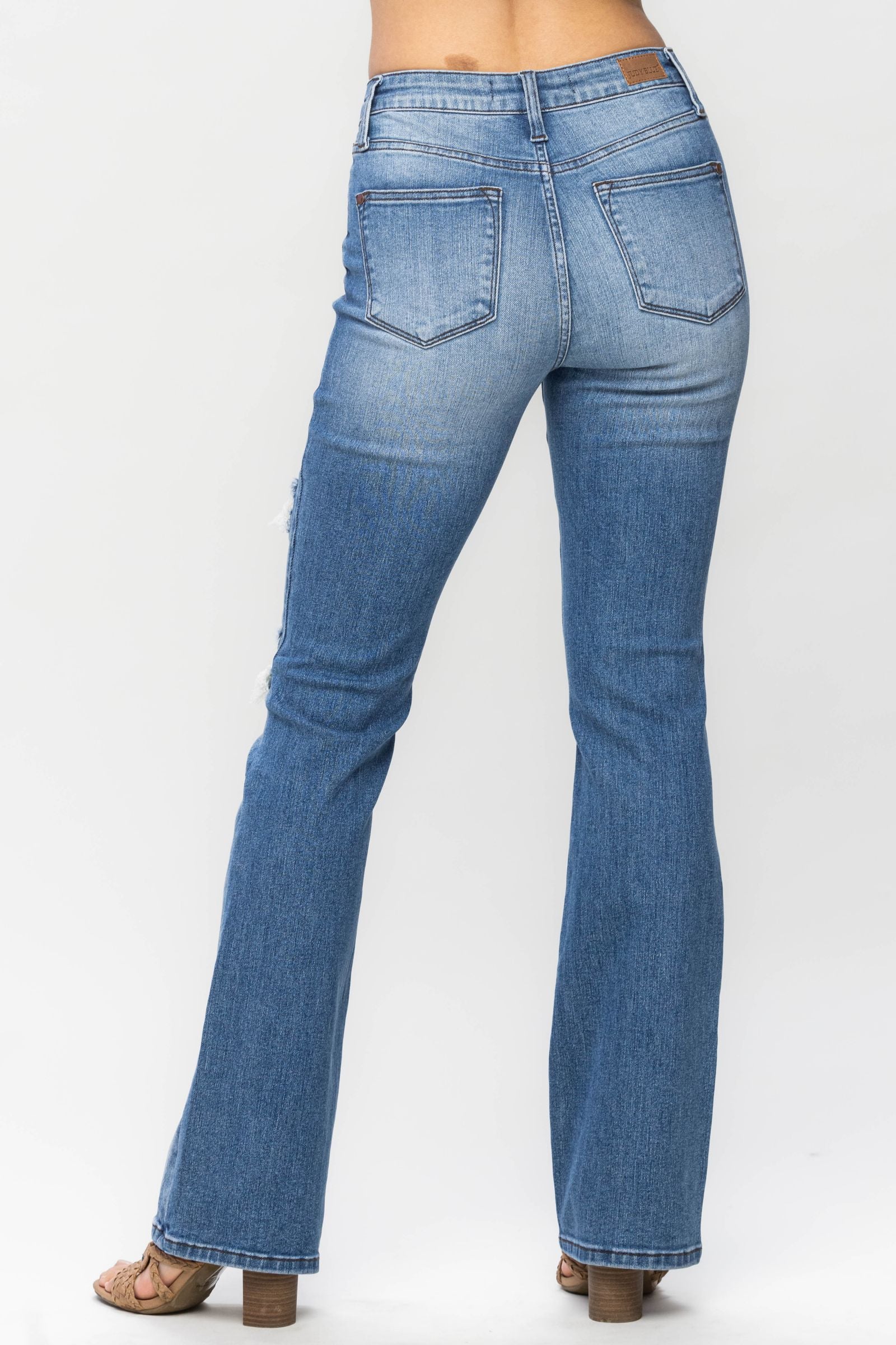 Judy Blue Plaid Patch Jeans