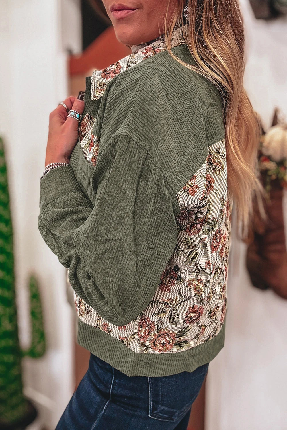 Sage Green Patchwork Jacket