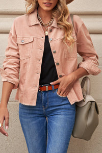 Pink Corduroy Shacket