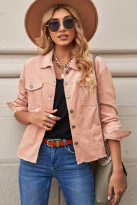 Pink Corduroy Shacket