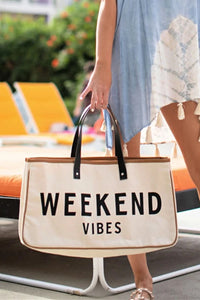 Weekend Vibes Canvas Tote