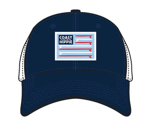 Coast Hippie Navy/White Trucker Hat